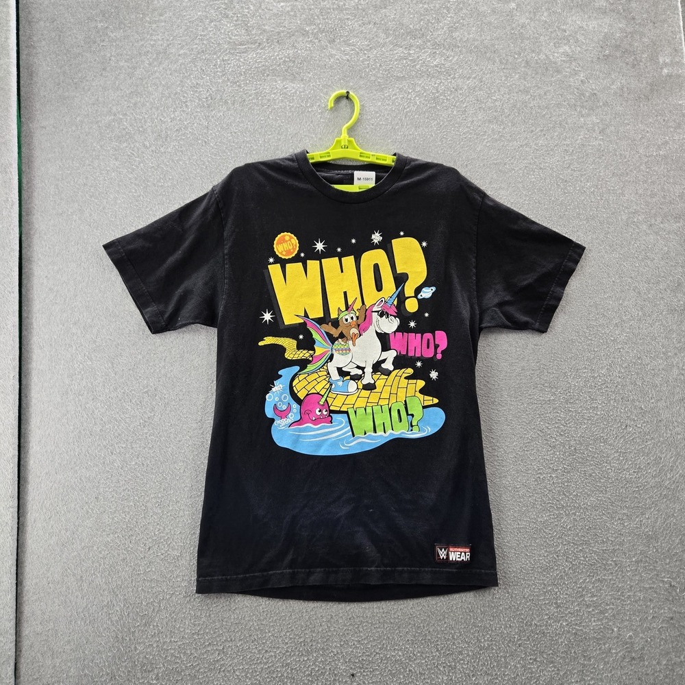 WWE Men Shirt L Black Graphic Print New Day Wrestling Comic Logo Short Sleeve